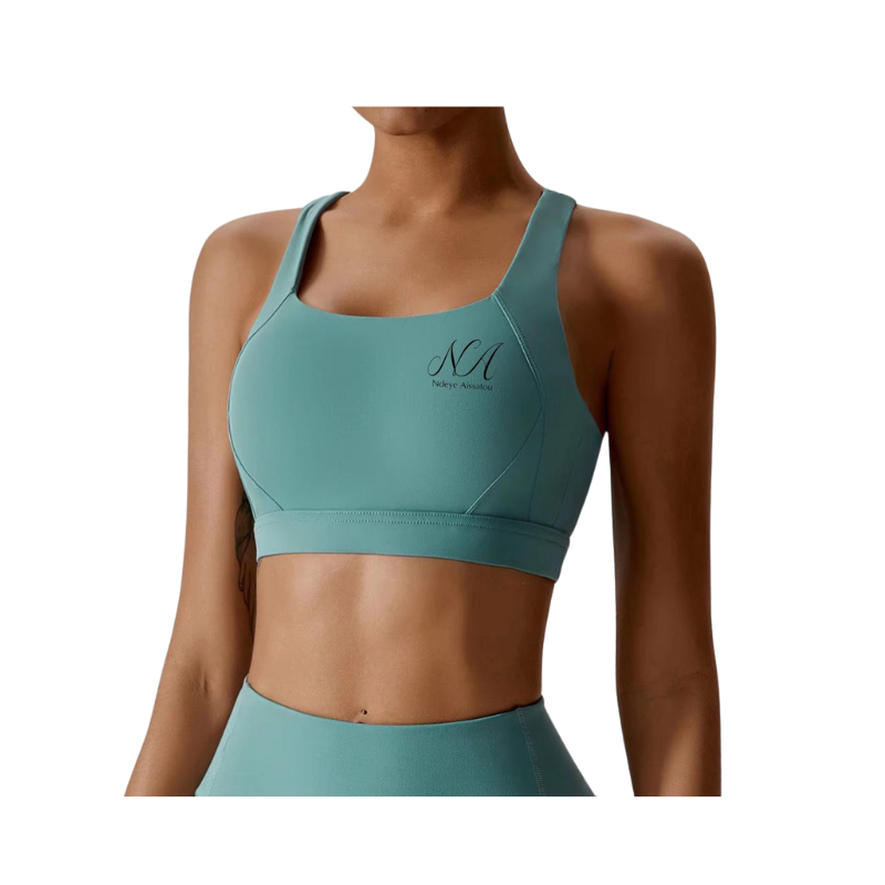 Crop-Top Zippé Manches Longues – Vert Émeraude